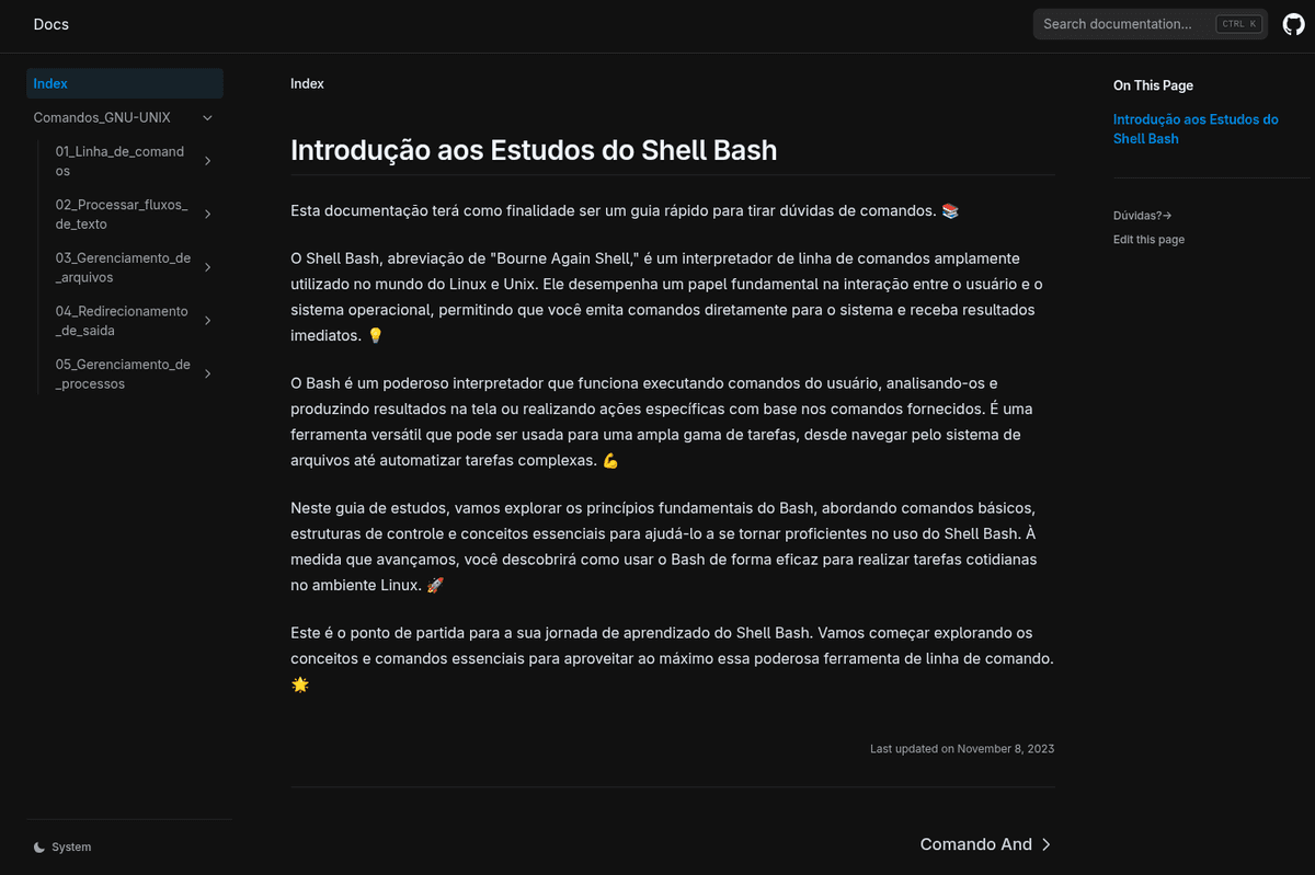Introdução aos Estudos do Shell Bash